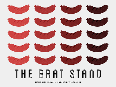 Brat Stand brat bratwurst design illustration poster screenprint wisconsin