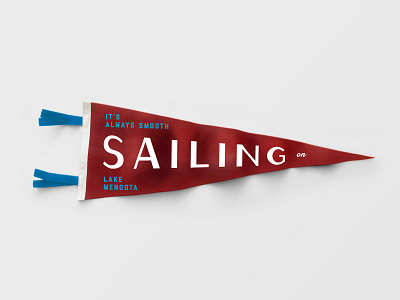 Smooth Sailing banner branding camp design flag madison pennant sailing summer typography wisconsin