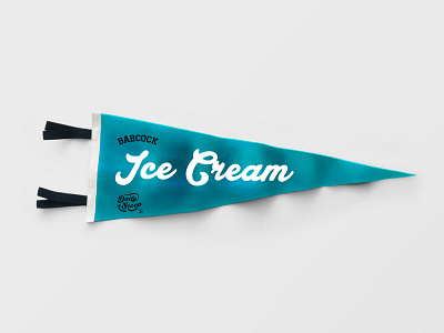 Babcock Ice Cream branding design flag ice cream madison pennant summer typography wisconsin