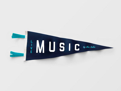 Live Music banner branding design flag madison music pennant summer typography wisconsin