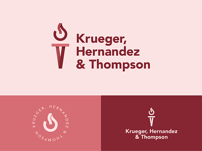 KHT Logo branding design flame law logo torch type vector