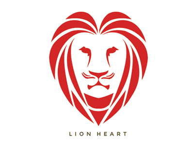 Lion Heart graphic design heart lion logo logo design red