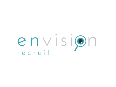 Envision Recruit blue graphic design logo logo design recruit vision