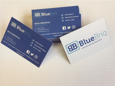 Blue Briq business cards blue business business cards cards graphic design