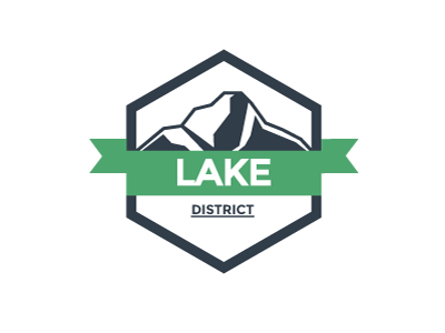 Lake District blue district graphic design green lake logo logo design mountain mountains navy