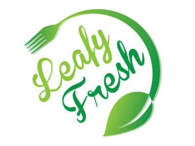 Leafy Fresh fork fresh green leaf logo logo design organic vegan