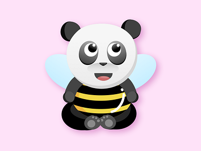 Panda+Bee=Panabee sketchgamepandaflatuibeegraphic