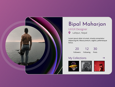 User Profile 006 dailyui design ui