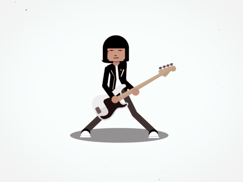 Dee Dee bass dee dee ramone guitar punk rigging rock rubberhose