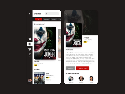 Movie Night app design