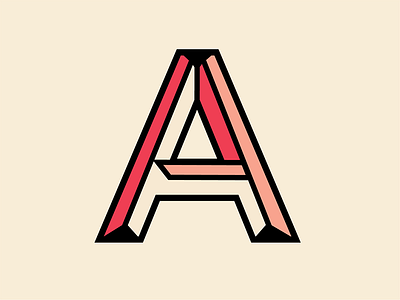 The Letter A alphabet custom typography icon lettering typography