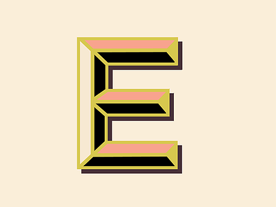 The Letter E alphabet custom typography icon lettering typography