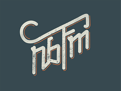 NBTFM logo branding custom typography logo logotype music