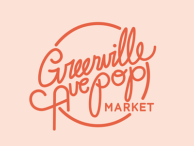Greenville Avenue Farmer's Market Logo branding lettering logo market typography