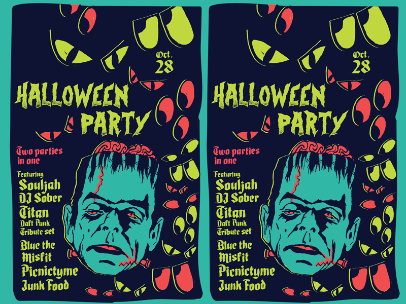 Monster Bash trick or treat costume party halloween party party monsters creepy undead spooky frankenstein monster halloween