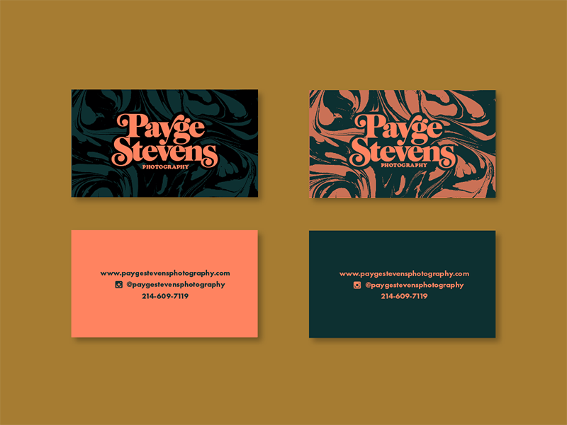 Bizz-nas Cards personal brand swashes psychedelic retro