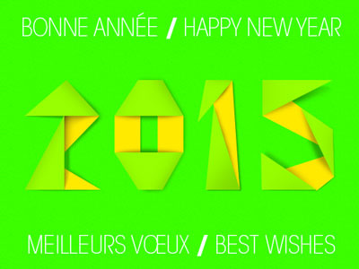 Happy New Year / Old stuff 2015 2015 année art bonne card design flashy hny origami