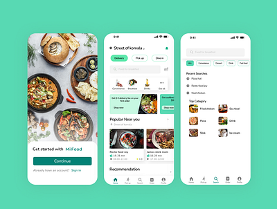 Delivery Food App app design delivery food graphic design ui uiuxdesign userinterface uxresearch web design