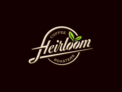 Heirloom logo design coffee coffee logo emblem logo typography wordmark
