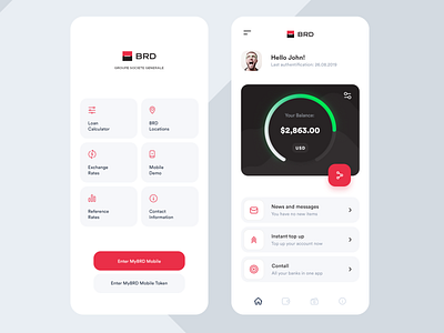 BRD Groupe Societe Generale app concept