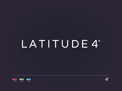 Latitude 4 animal branding design graphic icon logo number personal typography vector