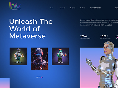 NFT Metaverse | NFT Market Place | Metaverse Website UI