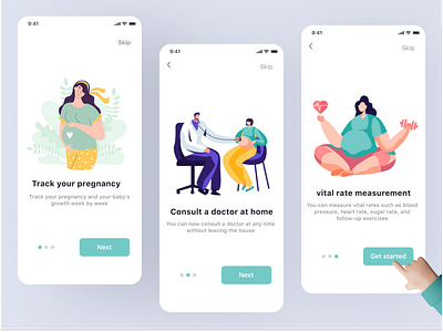 Pregnancy App . On Boarding