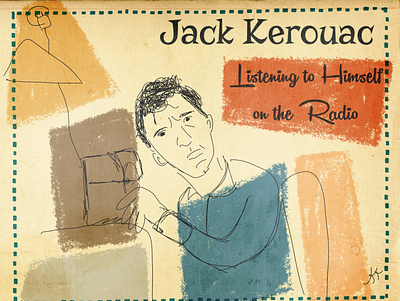 Jack Kerouac print digital illustration digital portrait drawing illustration mid century portrait procreate vintage inspired writer