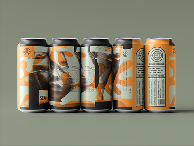 Helix Brewing Co. army badge beer beer branding beer can branding brewery can design collage craft beer graphic design helix identity logo military mixed media orange texas ui veteran