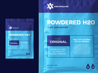 Powdered H2O athletics branding cbcoombs design identity layout logo packaging sports type typography