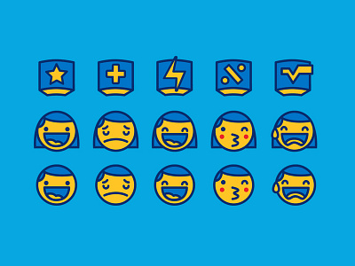 Human Calculator Iconography cartoon face iconography icons kids math playful school