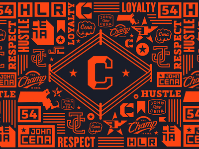 WWE: John Cena Licensing Art badge branding cena icon identity licensing lockup logo typography wrestling wwe