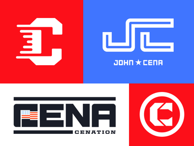 WWE: John Cena Licensing Art badge branding cena icon identity licensing lockup logo typography wrestling wwe