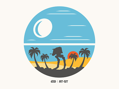Star Wars Rogue One Licensing Art, 2015 at st beach death star deathstar licensing licensing art palm tree rogue rogue one star wars starwars