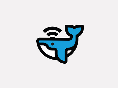 "Humpback Hotspot" access point branding cute hotspot icon internet modem networking playful router whale wifi