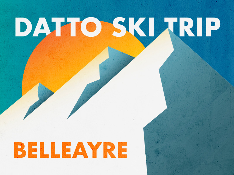 Datto Ski Trip: Bellayre illustration exploration outdoors snow sun datto skiing ski mountains poster belleayre