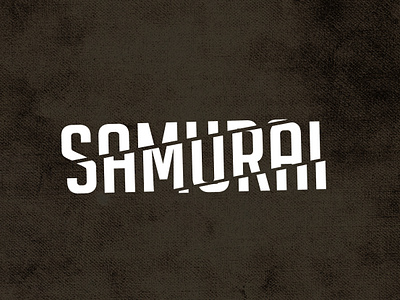 Samurai anime branding cbcoombs cut japan logo samurai slash sword texture typography wordmark