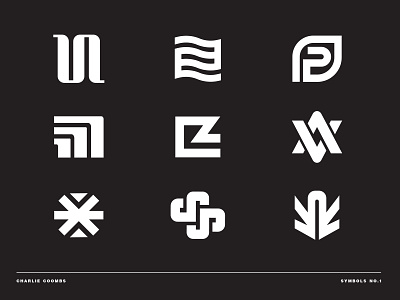 Charlie Coombs: Symbols No. 1 badge branding cbcoombs design icon identity layout logo mark symbol symbols symmetry typography vector