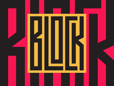 Block Streetwear block branding bright caution cbcoombs cube design identity lava lettering lettermark logo red shapes square type typography warning wordmark yellow