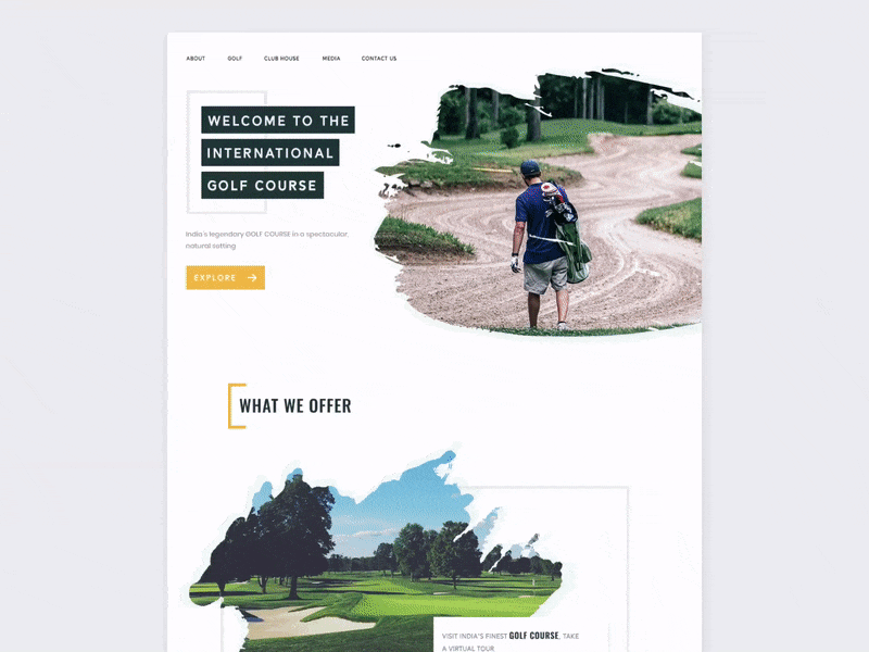 International Golf Course design golf golf course sport ui