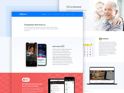 BigBinary Clients Page bigbinary branding clients design icon logo typography ui ux web