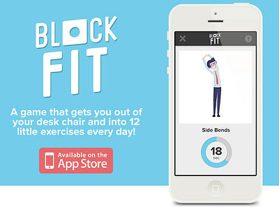 Block Fit for iPhone app flat game illustration illustration. iphone startup