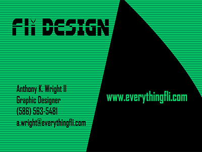Fli Design, LLC. Card Front