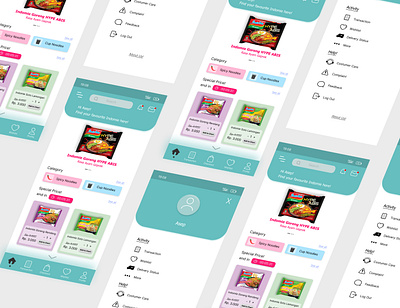 Indomie Noodle - Mobile Apps Store figma graphic design mobile app ui uiux