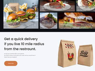 BBG food menu and delivery app design graphic design ui ux