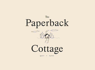 The Paperback Cottage Logo branding design graphic design illustration logo typography