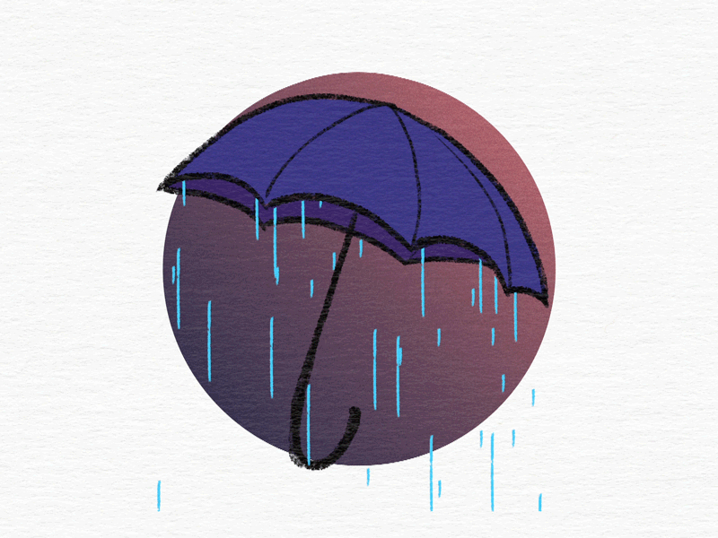 Umbrella affinity photo animation apple motion illustration motion graphics rain umbrella winter