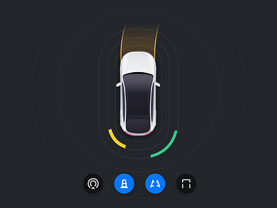 Radar induction android app application car design interface ui user visual