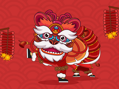 Chinese lion dance