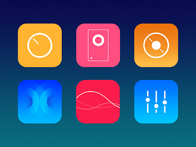 Some icons for a sound control apps android app application china design icon interface ios magic ui